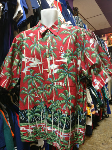 Vintage ANAHEIM ANGELS MLB Reyn Spooner Hawaiian Shirt L - #XL3VintageClothing