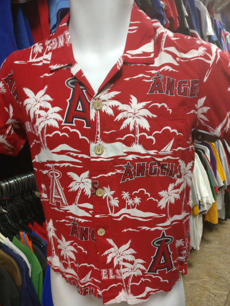 Vintage ANAHEIM ANGELS MLB Reyn Spooner Hawaiian Shirt YM - #XL3VintageClothing