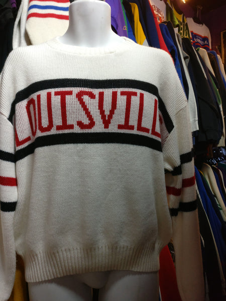 Vintage 80s LOUISVILLE CARDINALS NCAA Sweater XL - #XL3VintageClothing