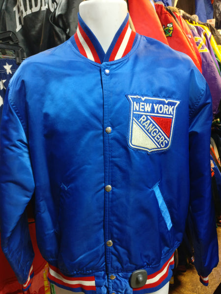 Vintage 80s NEW YORK RANGERS NHL Starter Nylon Jacket L - #XL3VintageClothing
