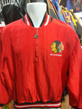Vintage 80s CHICAGO BLACKHAWKS NHL Starter Windbreaker Pullover Jacket M - #XL3VintageClothing