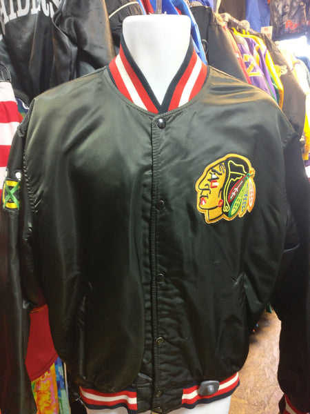 Vintage 80s CHICAGO BLACKHAWKS NHL Starter Nylon Jacket XL - #XL3VintageClothing