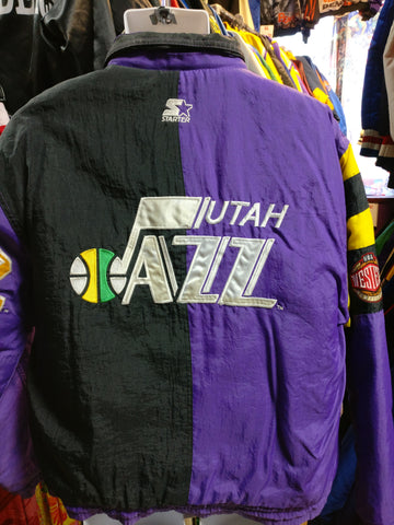 Vintage 90s UTAH JAZZ NBA Starter Back Patch Nylon Jacket S - #XL3VintageClothing