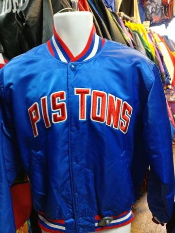 Vintage 80s DETROIT PISTONS NBA Starter Nylon Jacket L - #XL3VintageClothing