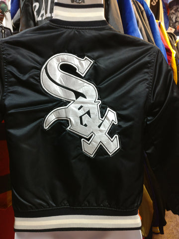 Vintage 90s CHICAGO WHITE SOX MLB Back Patch Starter Nylon Jacket YS - #XL3VintageClothing