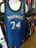 Vtg #24 TOM GUGLIOTTA Minnesota Timberwolves Champion Jersey 48 (Rare) - #XL3VintageClothing