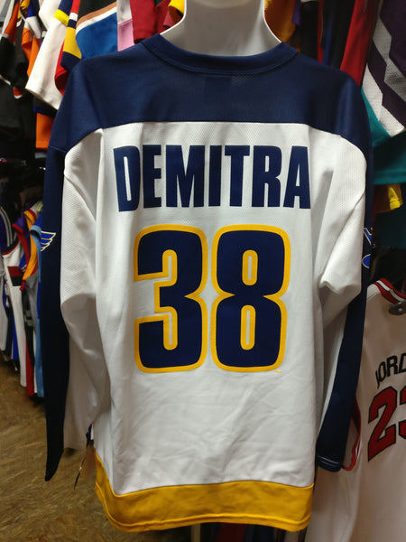 Vtg#38PAVOL DEMITRA ST LOUIS BLUES NHL Off The Bench JerseyXLDeadstock