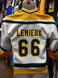 Vintage #66 MARIO LEMIEUX Pittsburgh Penguins NHL CCM Jersey YS/YM