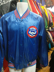 Vintage 90s Chicago Cubs Chalk Line Nylon Baseball Jacket Size