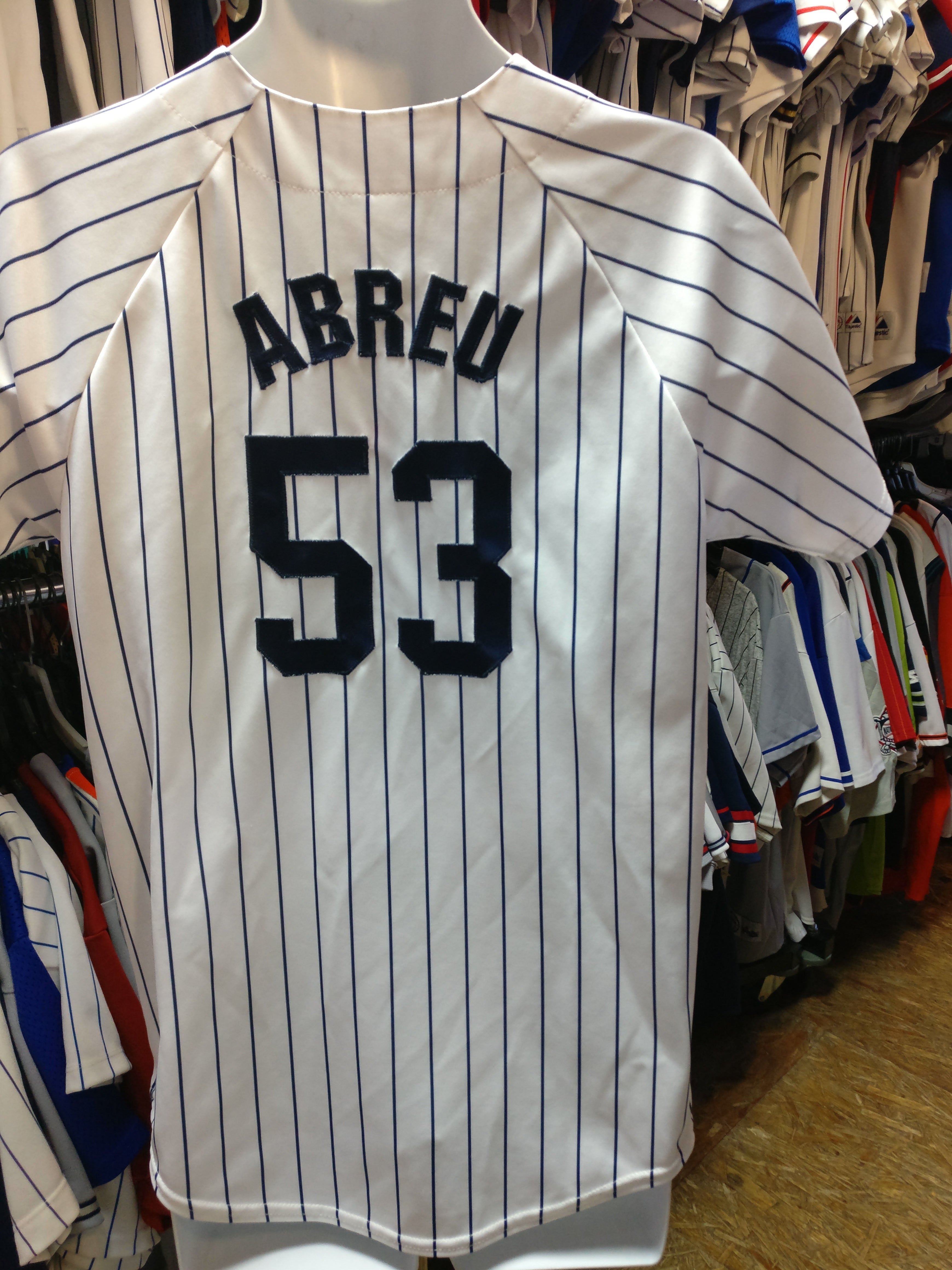 Vintage #53 BOBBY ABREU New York Yankees MLB Majestic Jersey YXL – XL3 ...