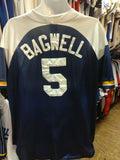 Vintage #5 JEFF BAGWELL Houston Astros MLB Majestic Jersey XL