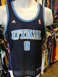 Vintage #8 DERON WILLIAMS Utah Jazz NBA Adidas Female Jersey M