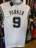 Vintage #9 TONY PARKER San Antonio Spurs NBA Reebok Jersey M