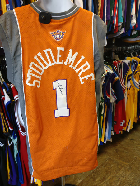 Vtg#1 AMARE STOUDEMIRE Phoenix Suns Adidas Authentic Jersey M (Signed)