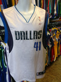 Vintage #41 DIRK NOWITZKI Dallas Mavericks NBA Reebok Jersey M