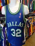 Vintage #32 JAMAL MASHBURN Dallas Mavericks NBA Champion Jersey 40