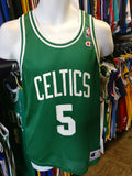 Vintage #5 RON MERCER Boston Celtics NBA Champion Jersey 40