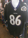 Vtg #86 TODD HEAP Baltimore Ravens Reebok Authentic Jersey 50 (Signed)