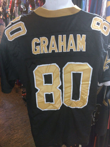 Vtg #80 JIMMY GRAHAM New Orleans Saints NFL Reebok Authentic Jersey 48