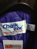 Vintage 80s MINNESOTA VIKINGS NFL Back Print Chalk Line Jacket S