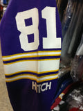 Vtg 80s #81 ANTHONY CARTER Minnesota Vikings NFL Hutch T-Shirt YS