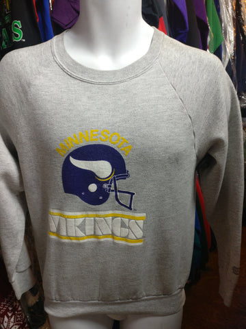Vintage 80s MINNESOTA VIKINGS NFL Fruit Of The Loom Sweatshirt M