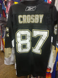 Vtg #87 SIDNEY CROSBY Pittsburgh Penguins NHL RBK CCM Jersey XL