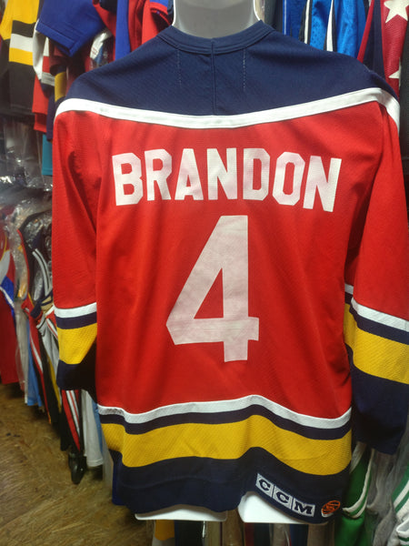 Vintage #4 BRANDON Florida Panthers NHL CCM Jersey M