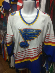 Rare VTG STARTER St. Louis Blues NHL Hockey Plain Blank No Name Jersey 90s  S/M