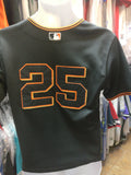 Vtg#25BARRY BONDS SF Giants MLB Russell Athletic Authentic Jersey10-12