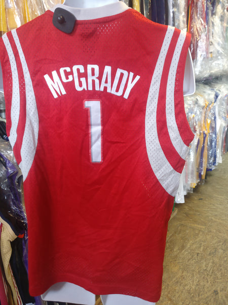 Vtg #1 TRACY McGRADY Houston Rockets NBA Reebok Authentic Jersey YXL