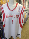 Vtg #1 TRACY McGRADY Houston Rockets NBA Reebok Authentic Jersey XL