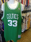 Vtg'85-'86 #33 LARRY BIRD Boston Celtics NBA Mitchell & Ness Jersey 52