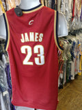 Vtg#23 LEBRON JAMES Cleveland Cavaliers NBA Reebok Authentic JerseyYXL