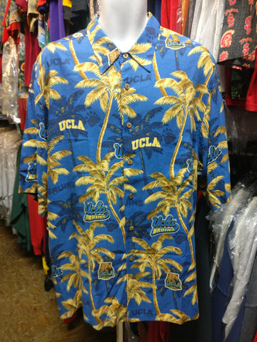 Vintage UCLA BRUINS NCAA Reyn Spooner Rayon Hawaiian Shirt XL