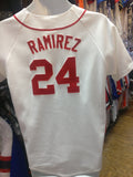 Vintage #24 MANNY RAMIREZ Boston Red Sox MLB Majestic Jersey YXL