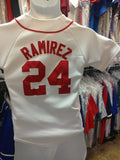 Vintage #24 MANNY RAMIREZ Boston Red Sox MLB Majestic Jersey YS