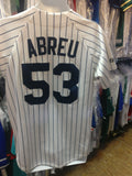 Vintage #53 BOBBY ABREU New York Yankees MLB Majestic Jersey M