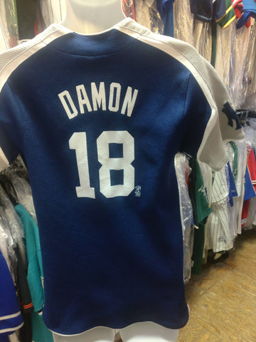 Vintage Majestic MLB New York Yankees Johnny Damon #18 Jersey Size Youth M.  