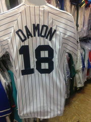 Majestic, Shirts & Tops, Mlb New York Yankees Johnny Damon 8 Youth  Baseball Jersey By Majestic