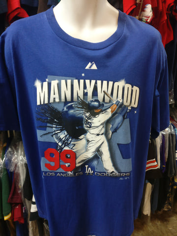 Vtg '09 #99 MANNYWOOD Los Angeles Dodgers MLB T-Shirt L (Deadstock)