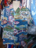 Vintage NEW YORK YANKEES MLB Reyn Spooner Rayon Hawaiian Shirt YS