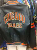 Vintage 80s CHICAGO BEARS NFL Chalk Line Back Print Nylon Jacket M