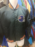 Vintage 80s CHICAGO BEARS NFL Chalk Line Back Patch Nylon Jacket M