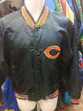 Vintage 80s CHICAGO BEARS NFL Chalk Line Back Patch Nylon Jacket L