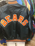 Vintage 80s CHICAGO BEARS NFL Chalk Line Back Patch Nylon Jacket L
