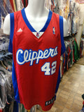 Vtg #42 ELTON BRAND Los Angeles Clippers NBA Adidas Authentic Jersey S